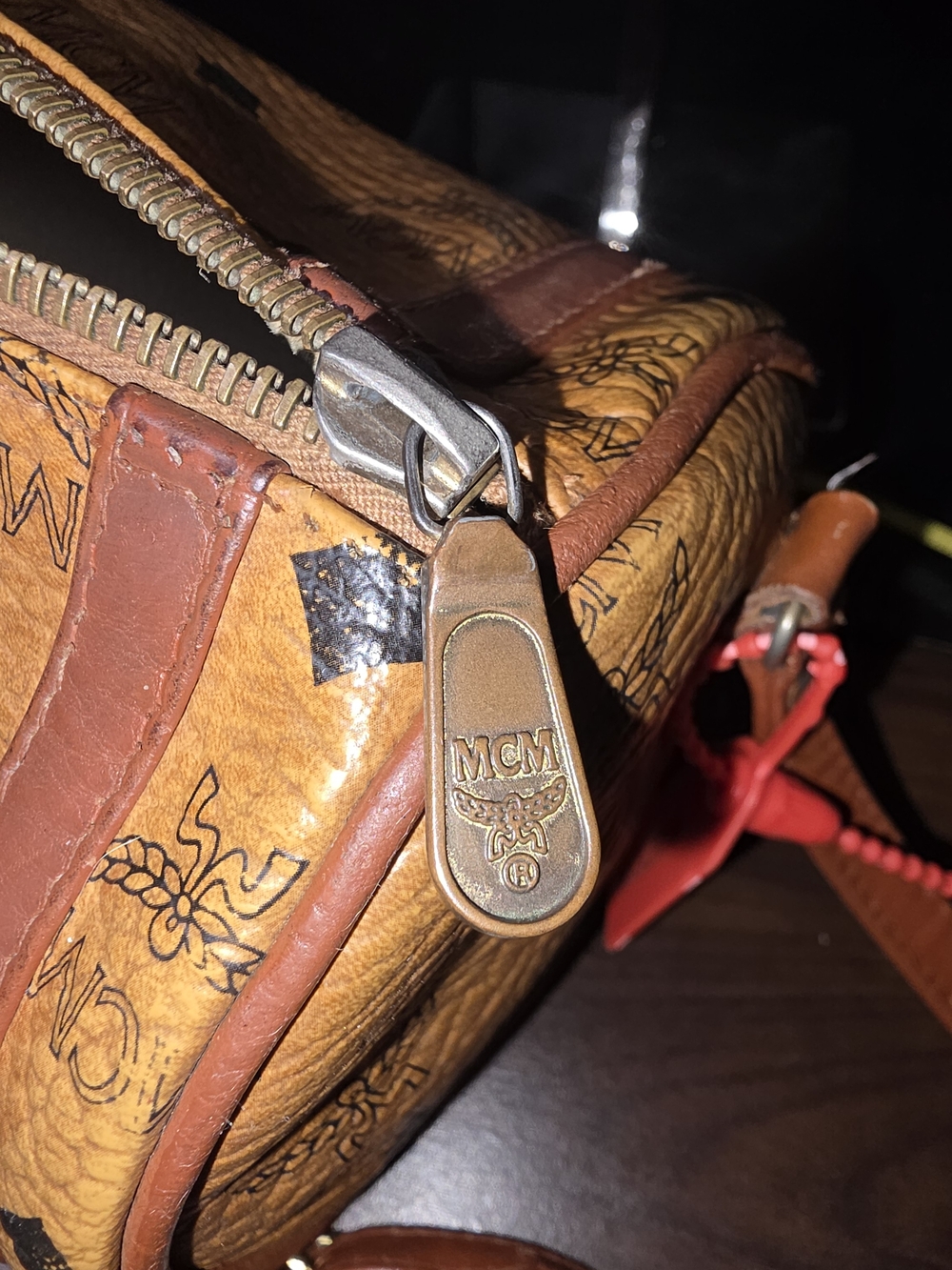 MCM Cognac Visetos Monogram Barrel Crossbody Bag - Picture 12 of 14